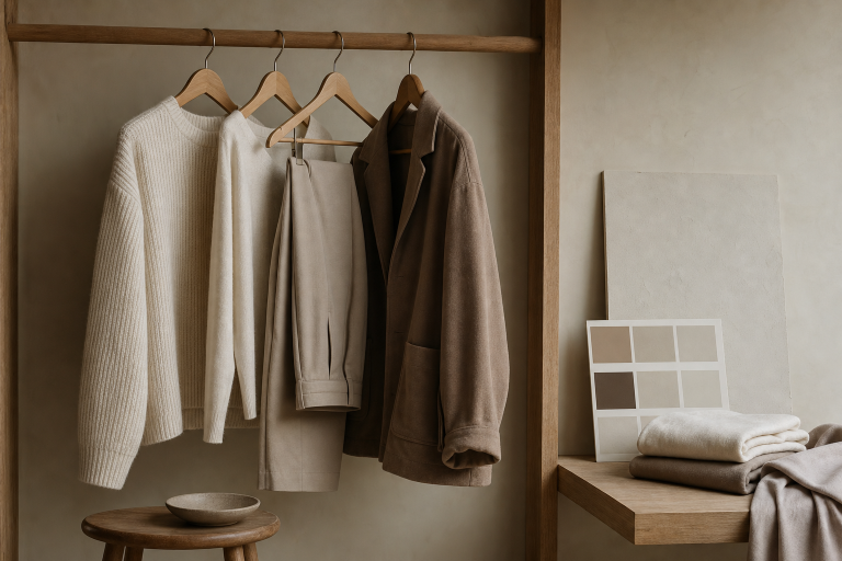 Cómo vestir un look monocromático sin que resulte plano