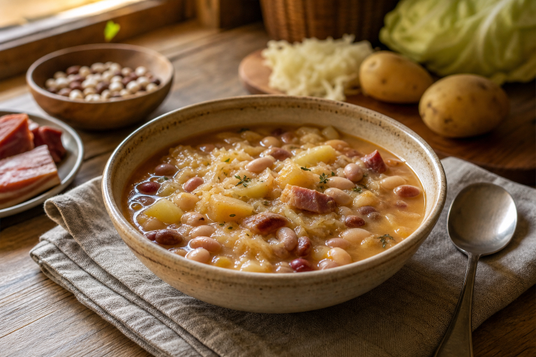 Jota eslovena, la reconfortante sopa de alubias, patata y chucrut del Karst